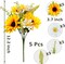 5 Bunches Artificial Sunflowers Bouquets, Fake Silk Sunflower with Faux Daisy (Orange) 11.8"D x 11.8"W x 12.2"H